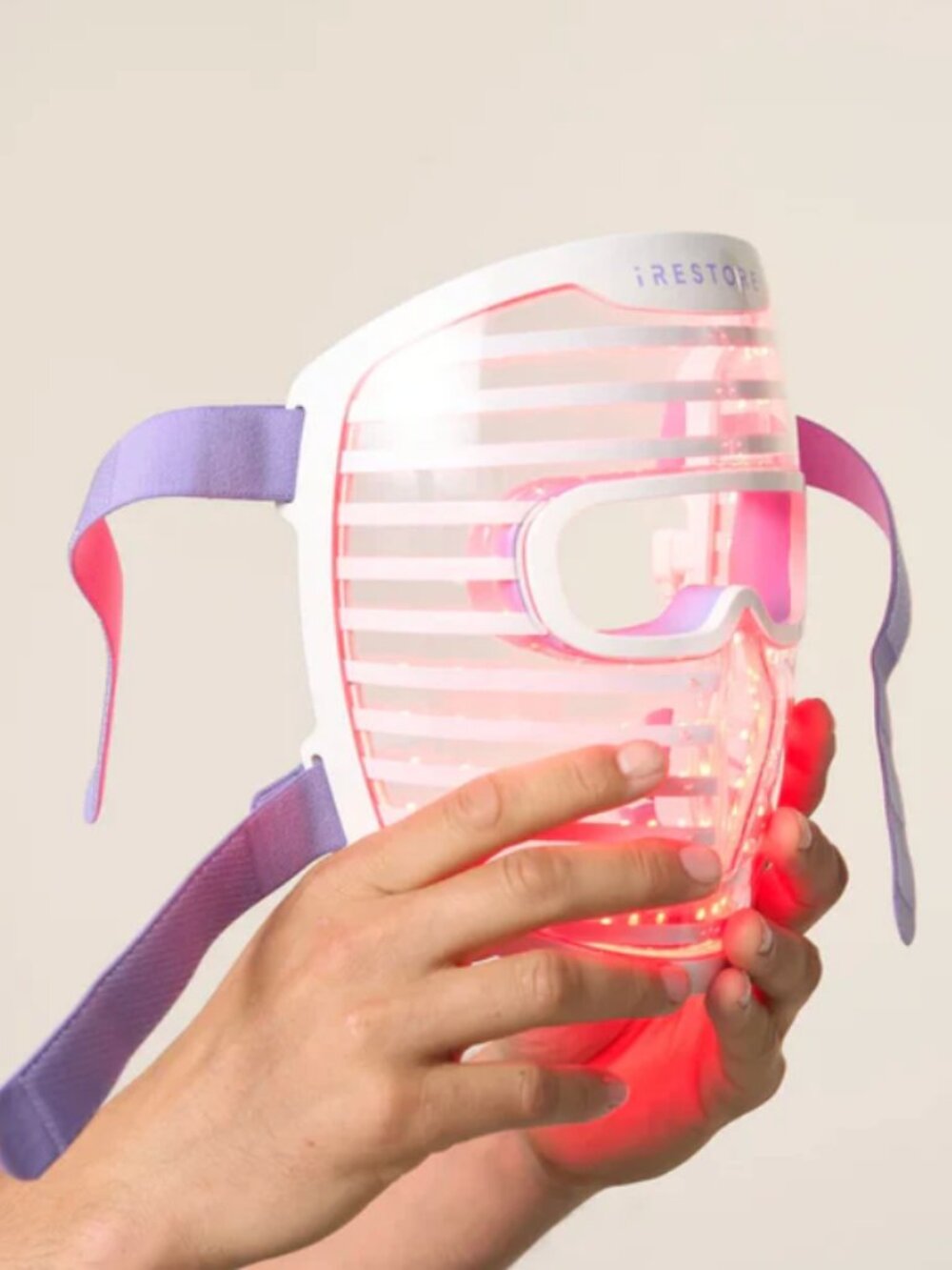 iRestore LED Face Mask for Youthful Skin, Red Light Therapy Mask for Face